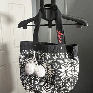Aero Black and White Patterned Shoulder Bag